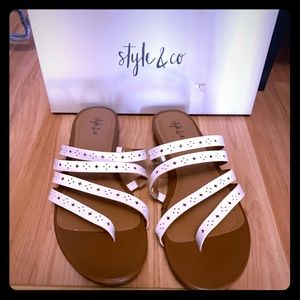 White sandals - new with box